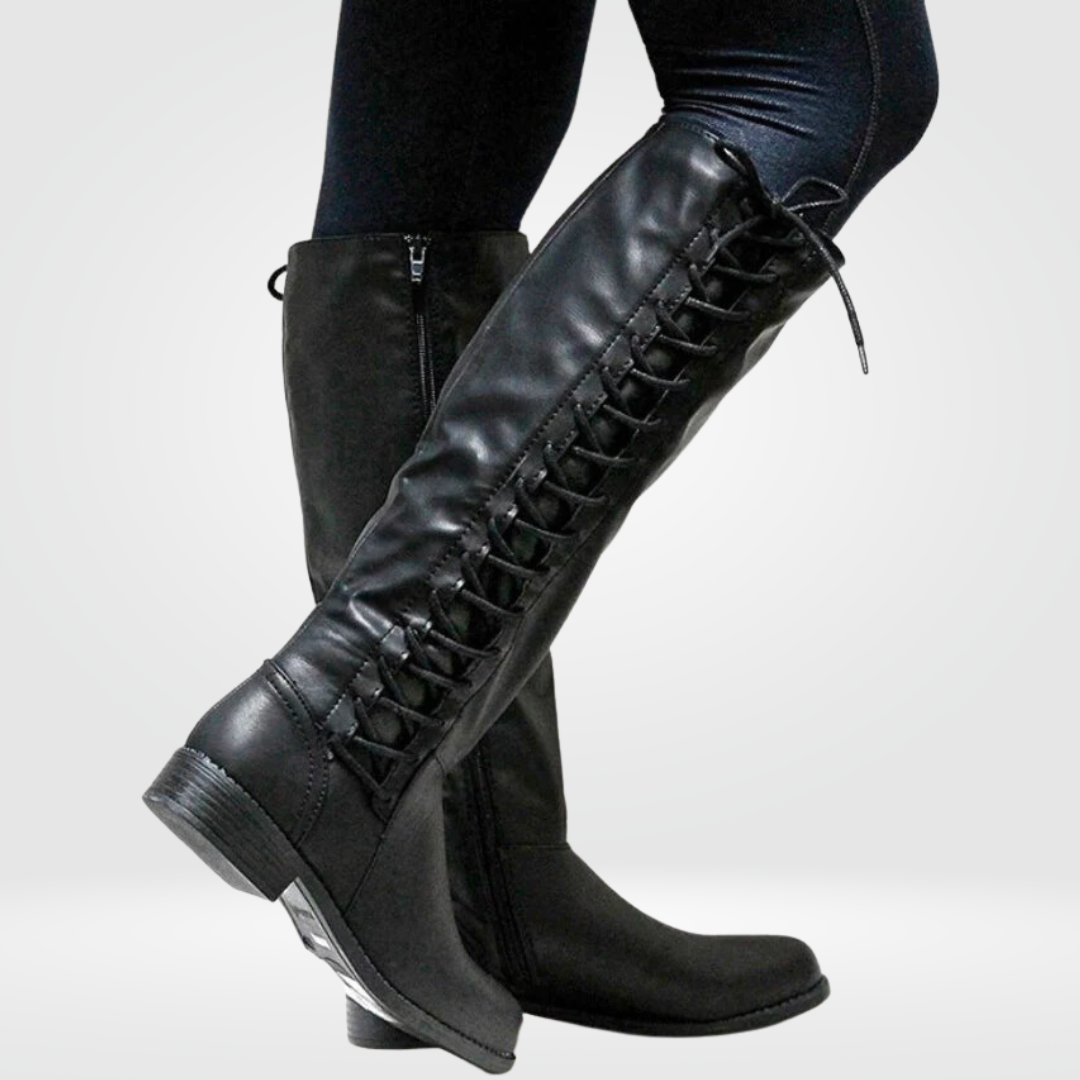 Mathilda | Womenâs Lace-Up Knee-High Boots