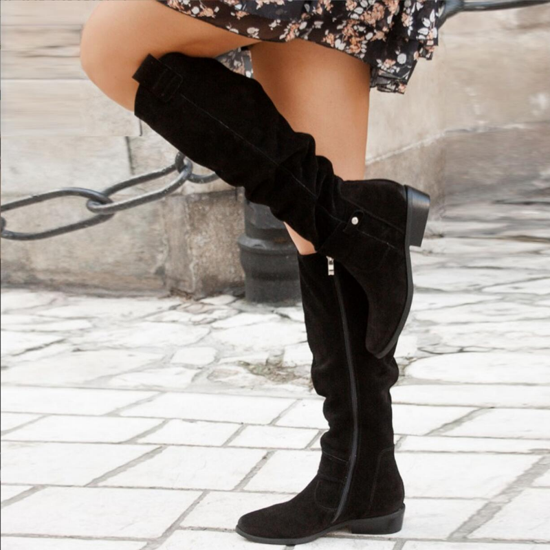 Samira | Womenâs Knee-High Slouch Boots
