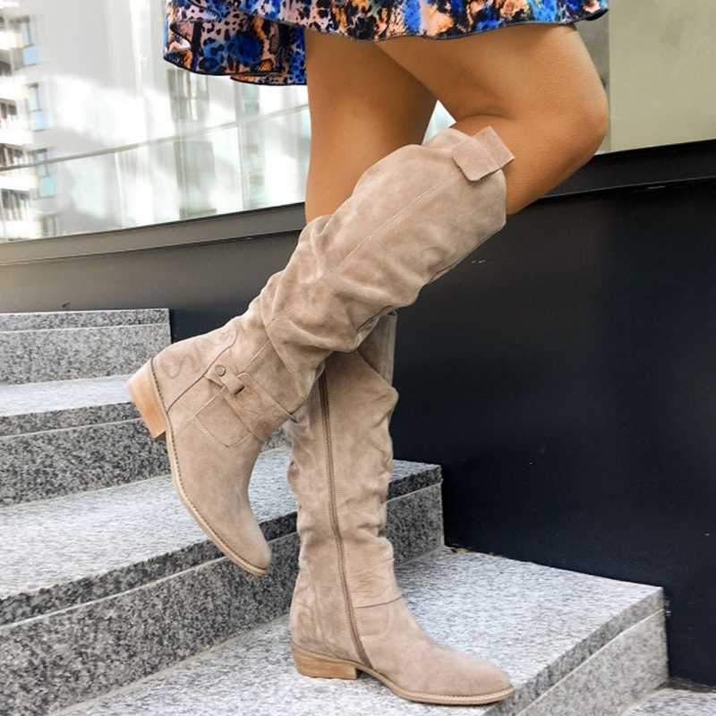 Samira | Womenâs Knee-High Slouch Boots