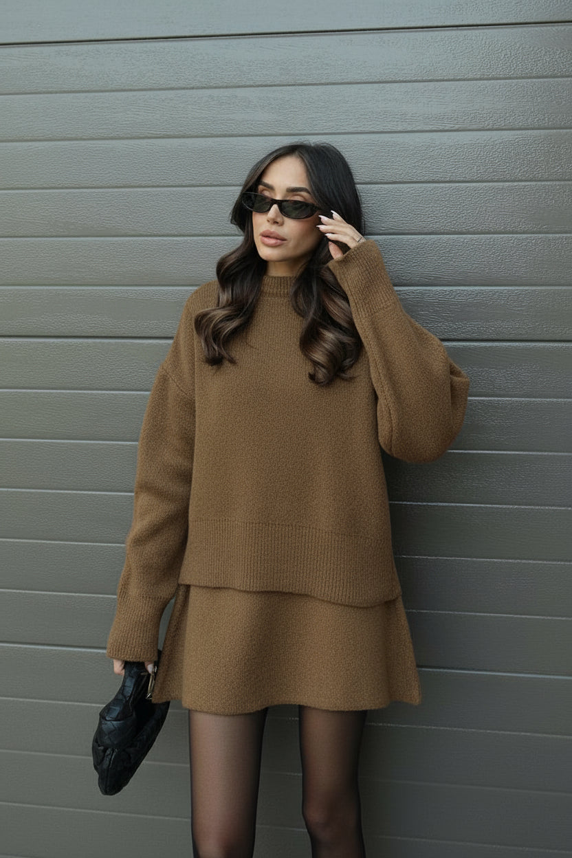 Danijela | Women’s Knitted Sweater & Skirt Set