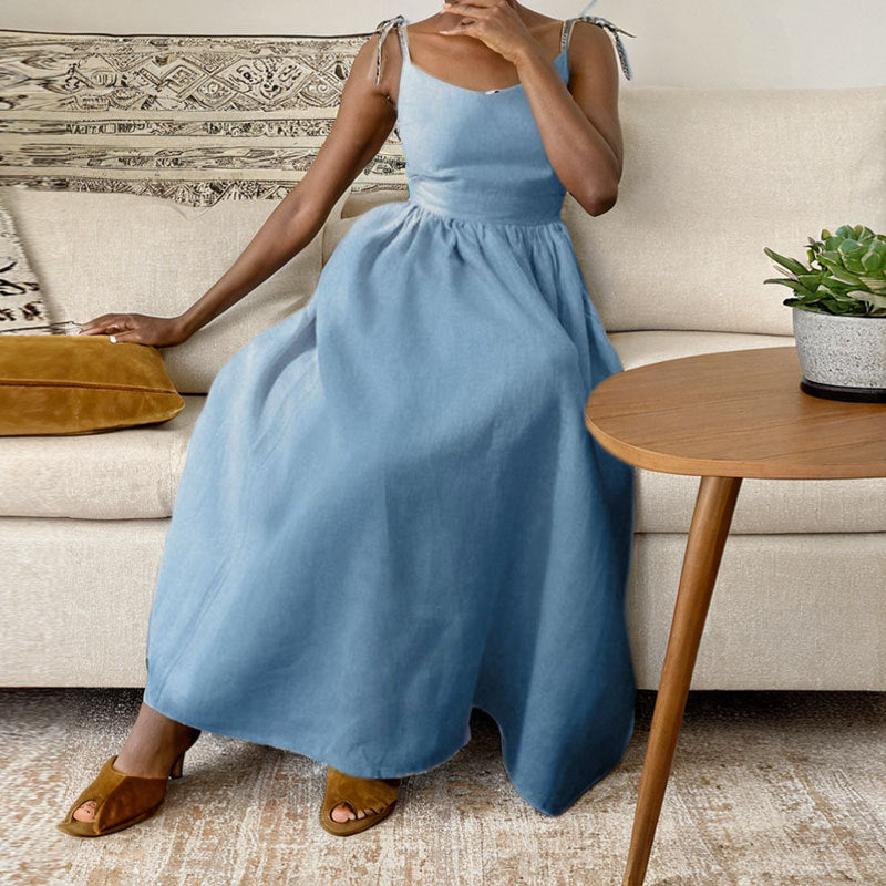 Eudora | Women’s Tie-Strap Maxi Dress