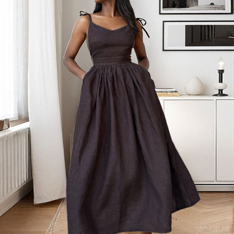 Eudora | Women’s Tie-Strap Maxi Dress