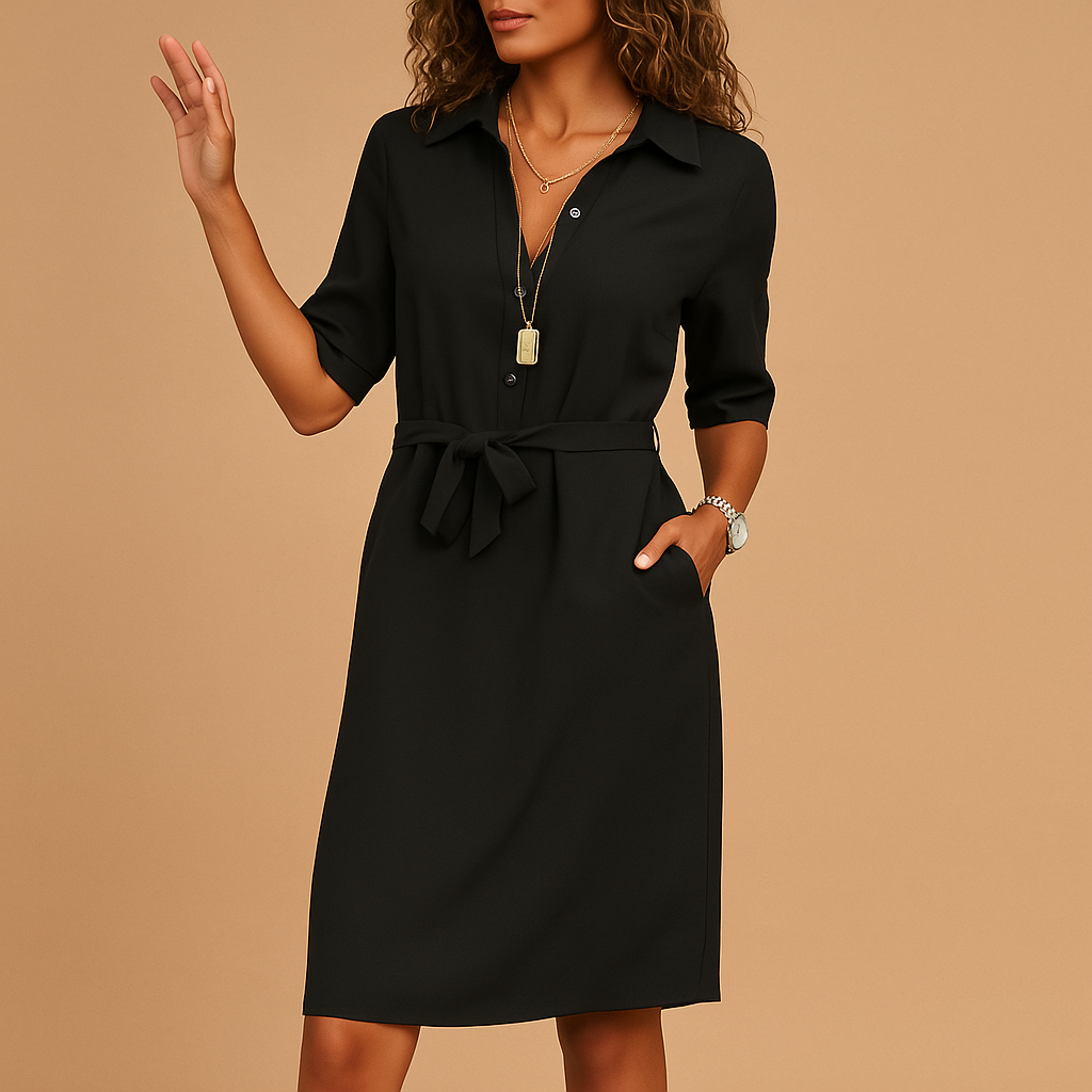 Cia | Womenâs V-Neck Midi Dress