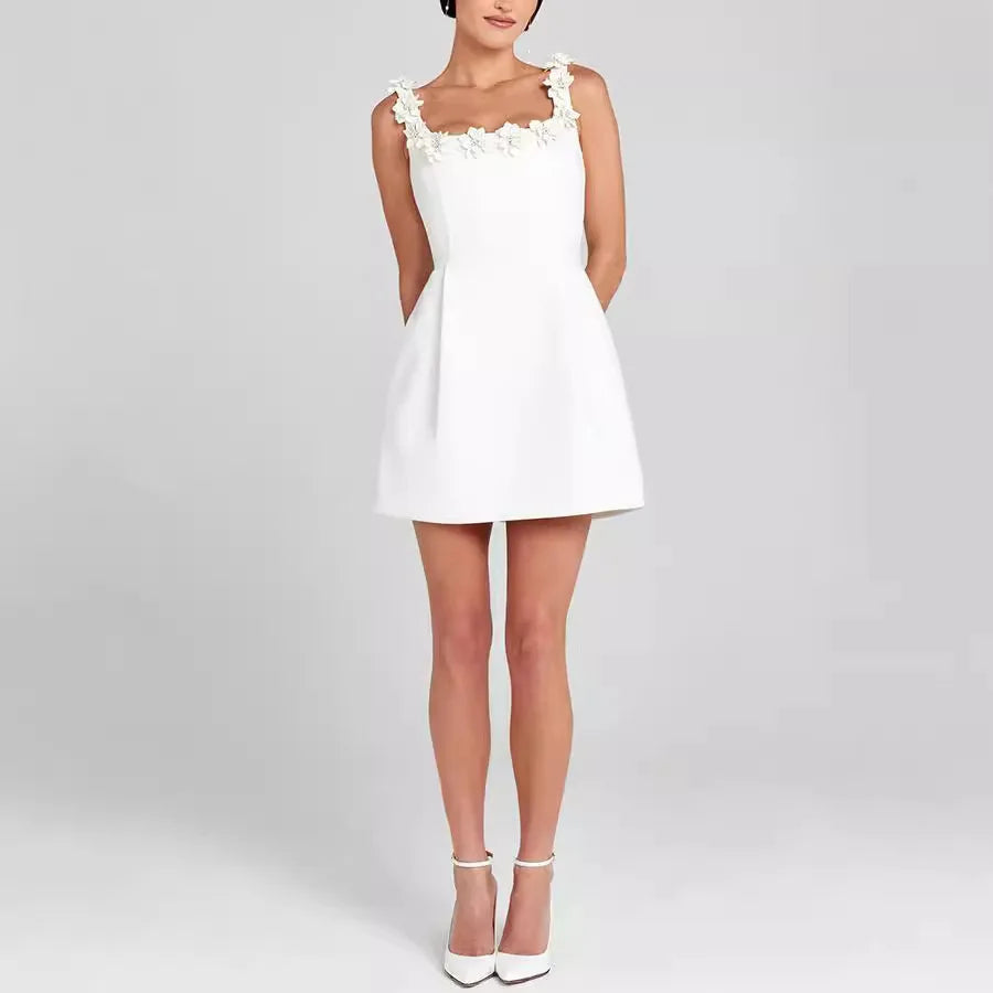 Katherine | Women’s Floral Trim Mini Dress