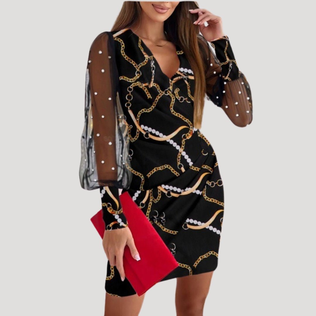 Rebecca | Womenâs Chiffon Sleeve Mini Dress