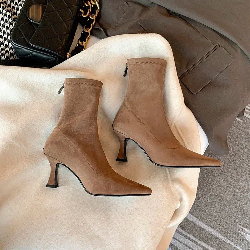 Boglarka | Womenâs Heeled Ankle Boots