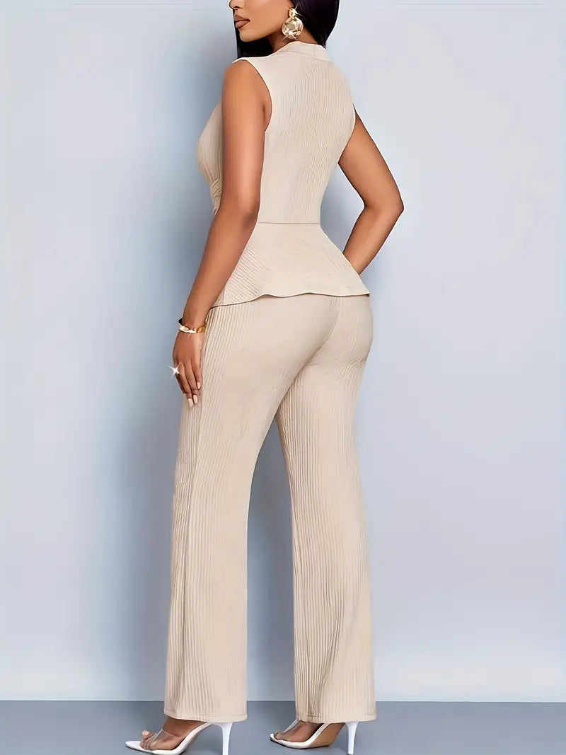 Luna | Women's Sleeveless Top & Trousers Set