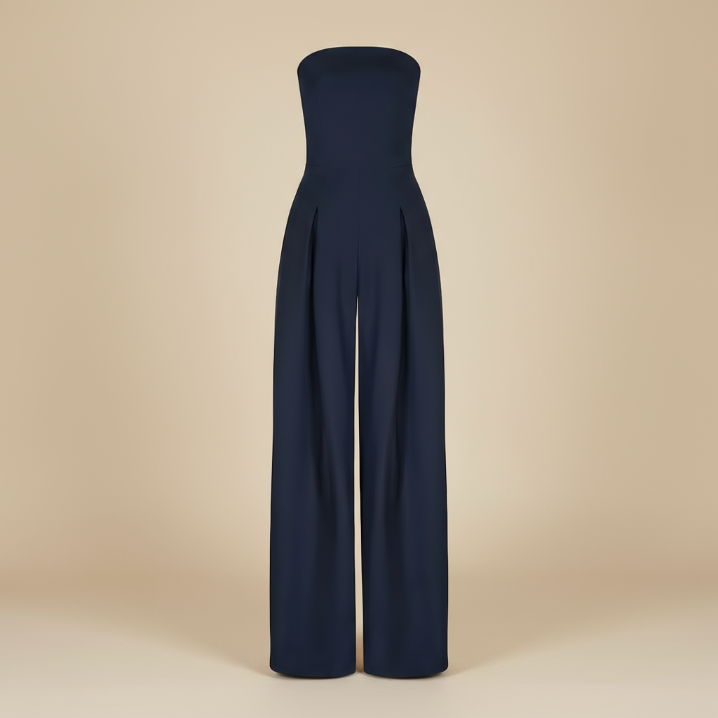 Lyzandra | Womenâs Heavy Satin Bodice Jumpsuit