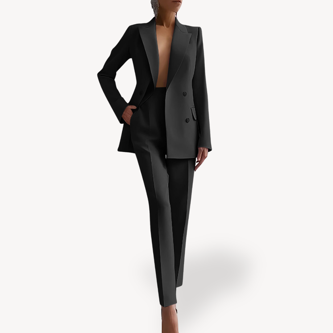 Estrillia | Women's High-Rise Trouser and Blazer Two-Piece Suit