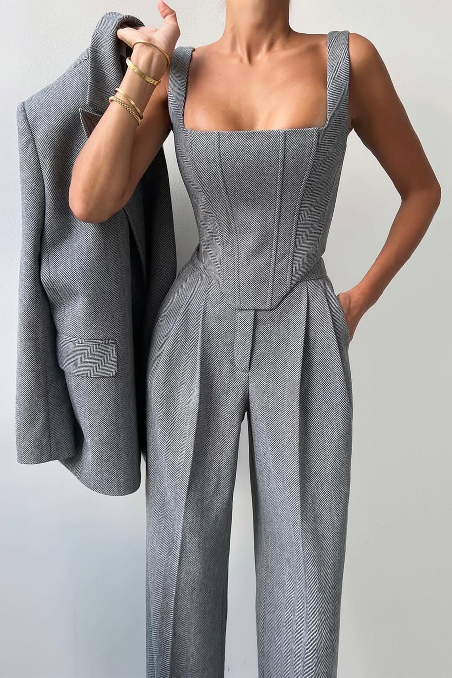 Florein | Women's Herringbone Three-Piece Suit
