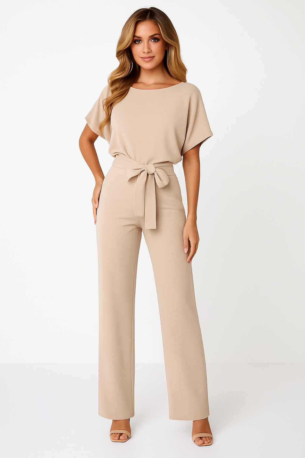 Brenda | Women's Ponte Knit Batwing Jumpsuit