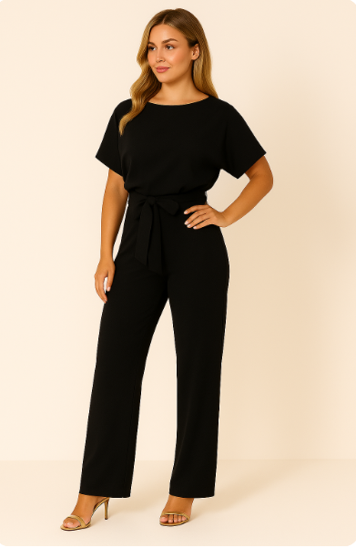 Brenda | Women's Ponte Knit Batwing Jumpsuit