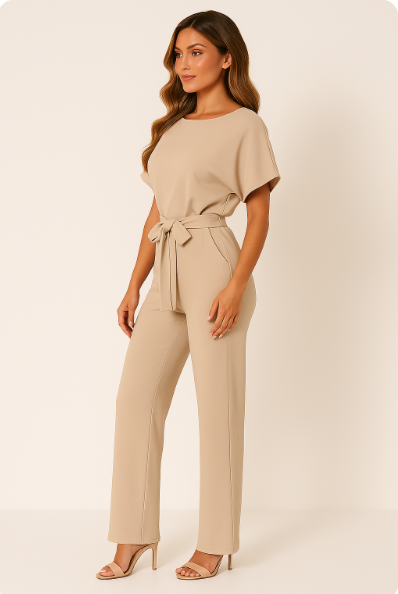 Brenda | Women's Ponte Knit Batwing Jumpsuit