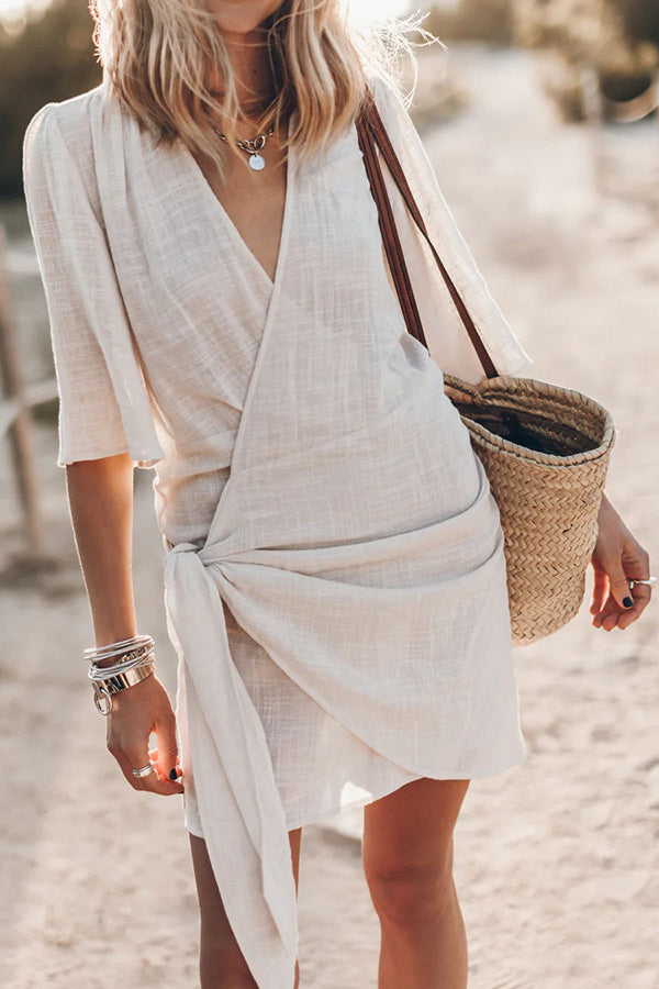 Victoria | Womenâs Blend Wrap Mini Dress