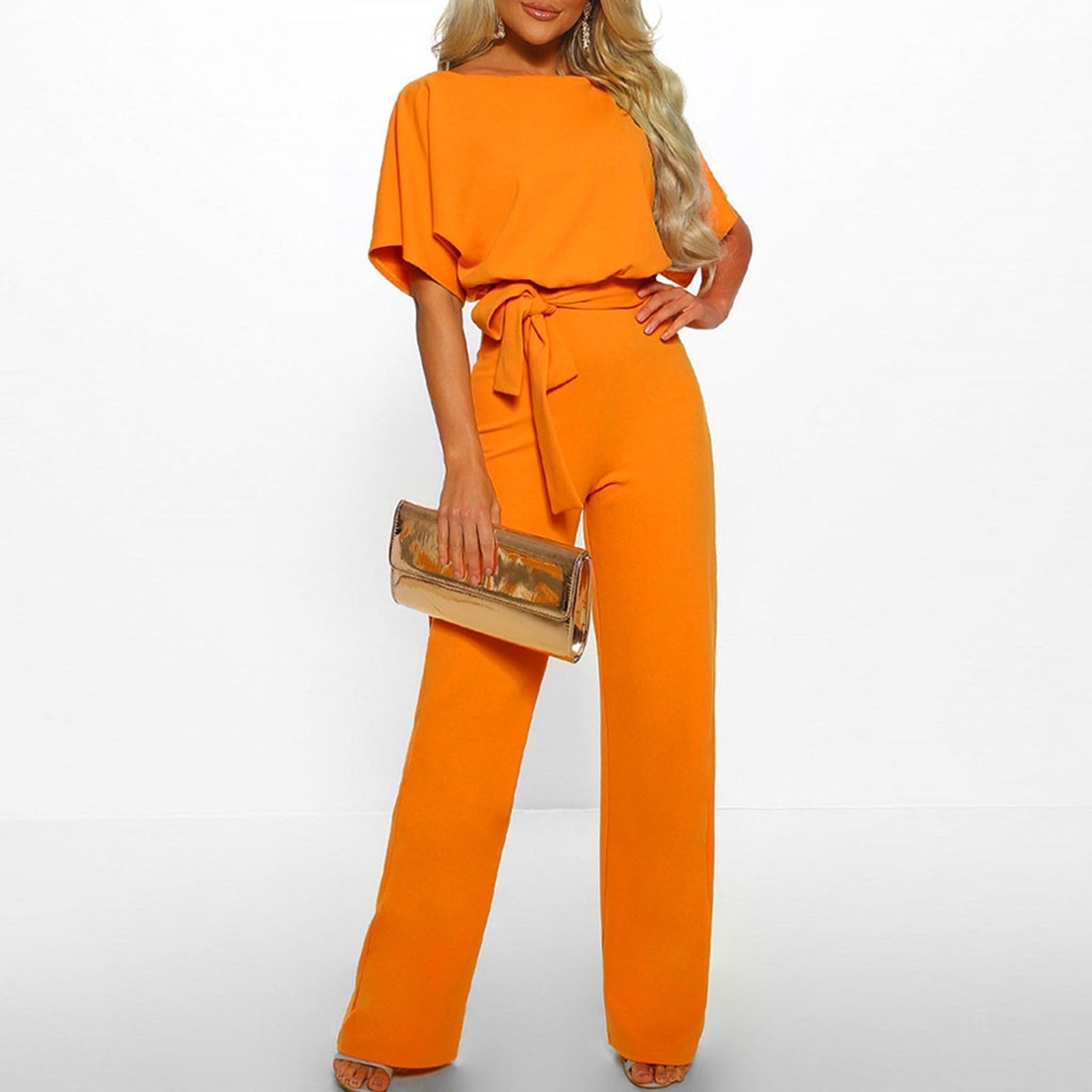 Imee | Women’s Tie-Front Batwing Jumpsuit