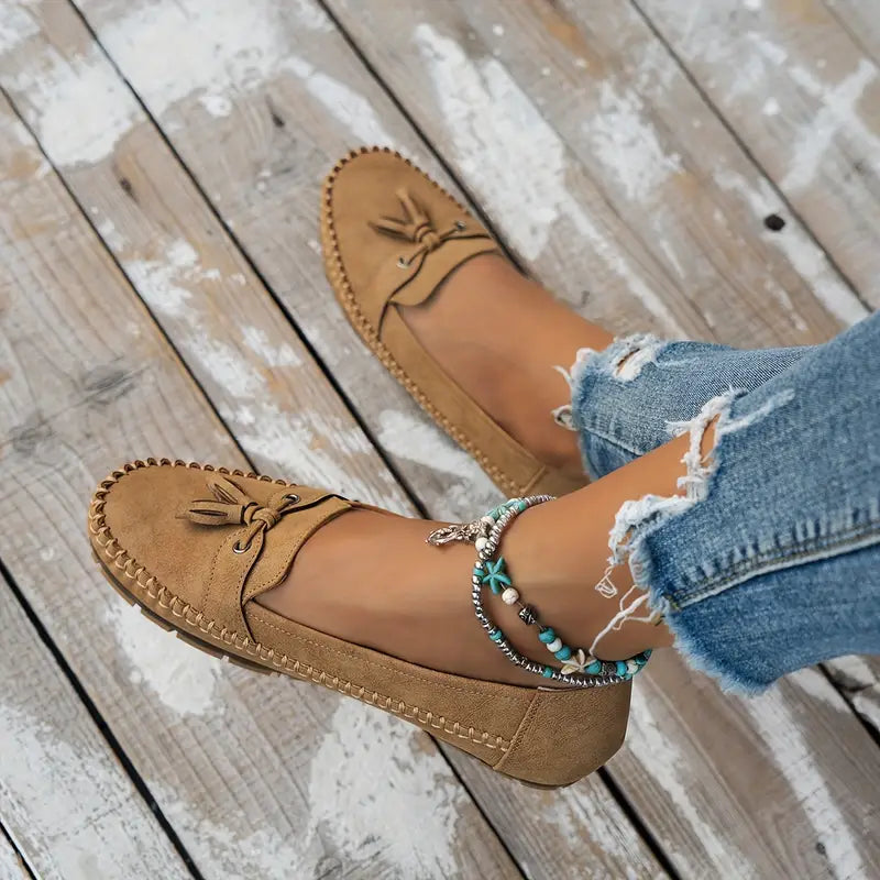 Simona | Women’s Flat Loafer Moccasins Sandals