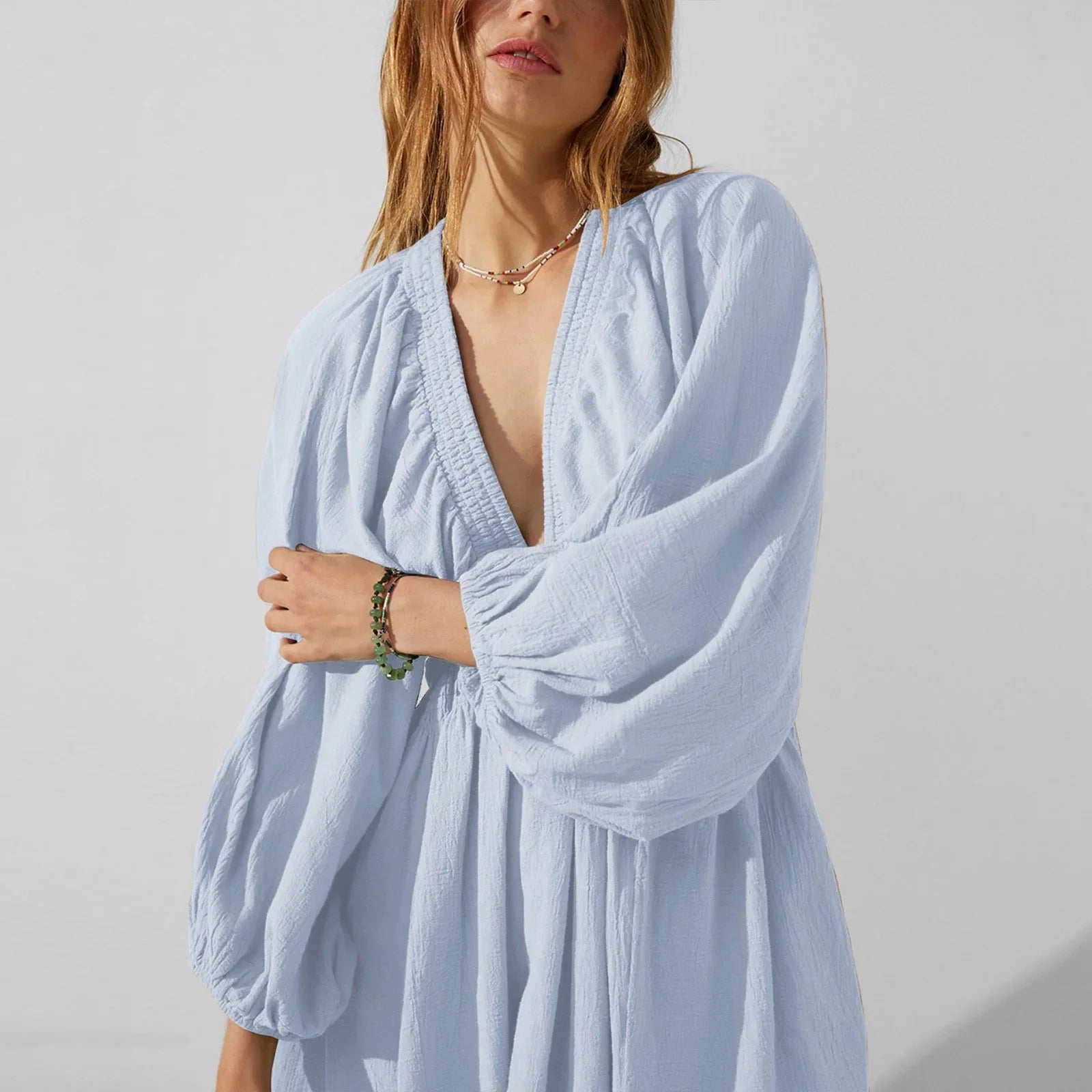 Alexandra | Womenâs V-Neck Mini Dress