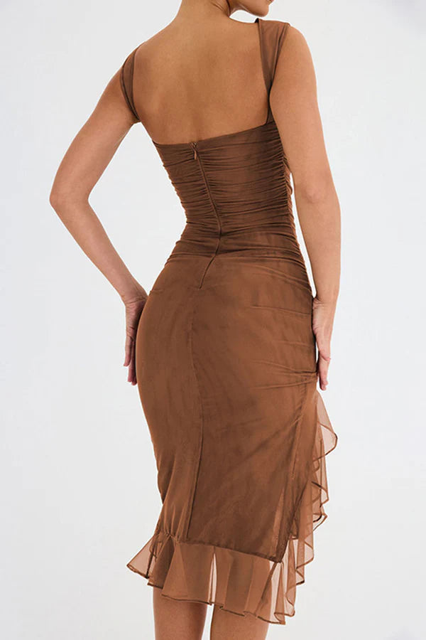 Alma | Women’s Cocktail Sleeveless Midi Dress