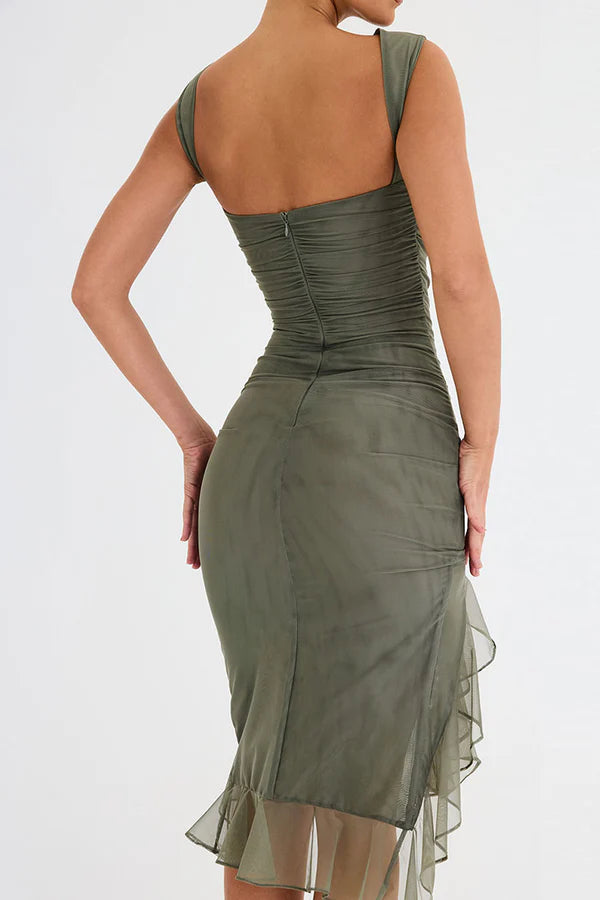 Alma | Women’s Cocktail Sleeveless Midi Dress