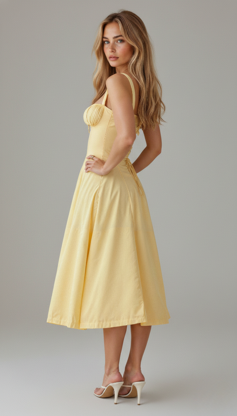 Lily | Women’s Bustier Midi Dress