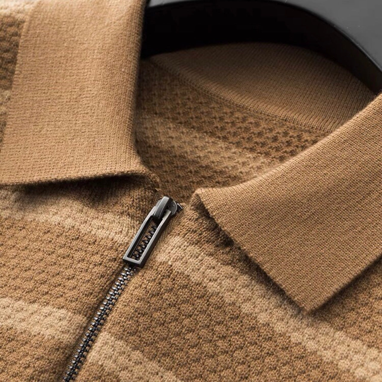Miles | Men’s Zip Long Sleeve Polo Shirt