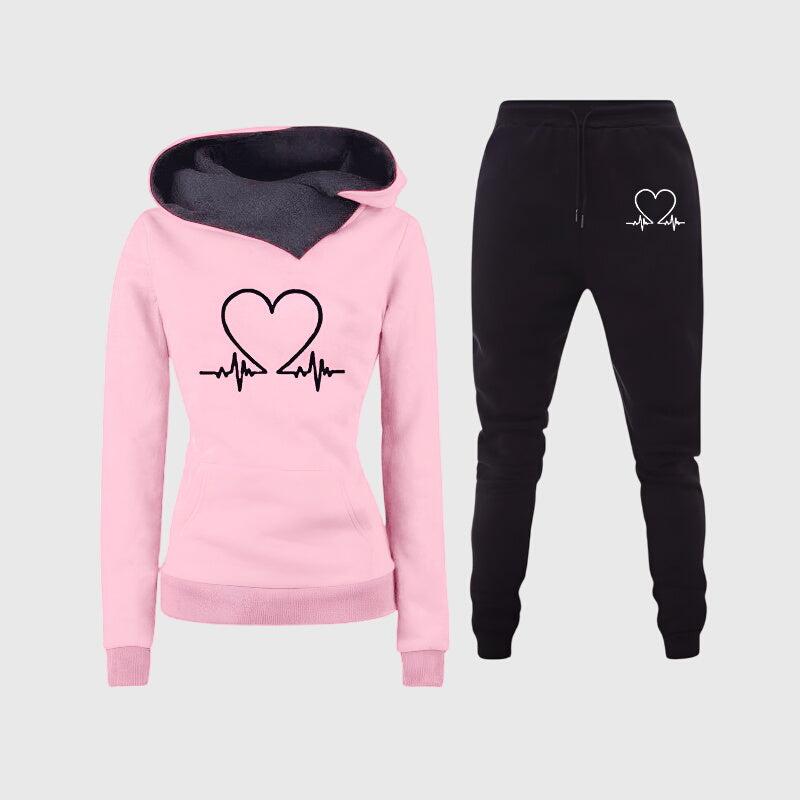Jacqueline | Womenâs Long Sleeve Hoodie Joggers Outfit Set