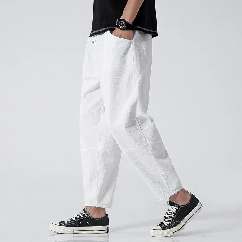 Baggy Wide Leg Pants - White