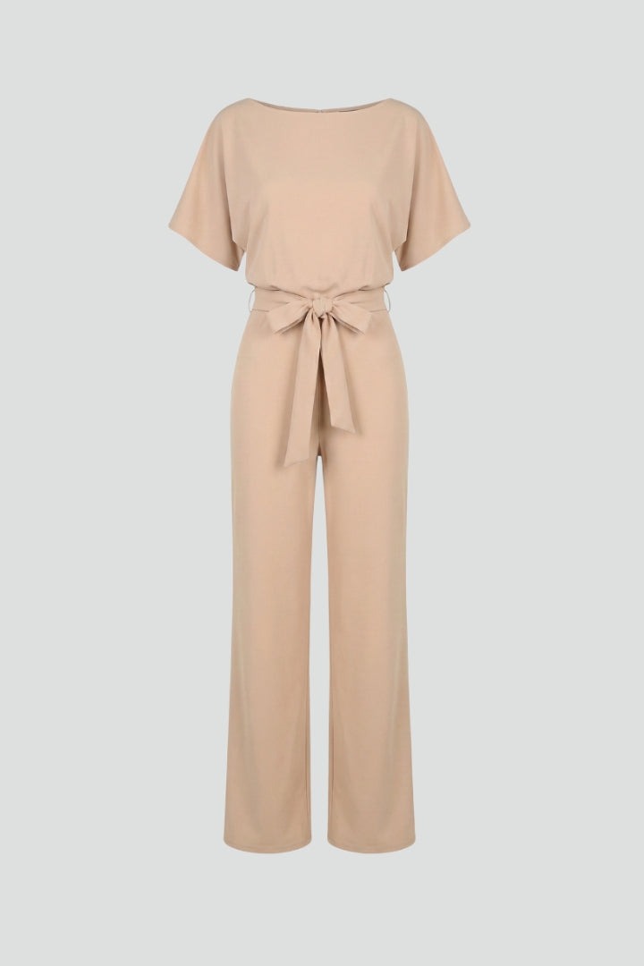 Belted Wide Leg Jumpsuit
