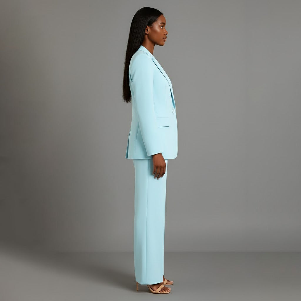 Business Suit Two Piece Set - Turquoise