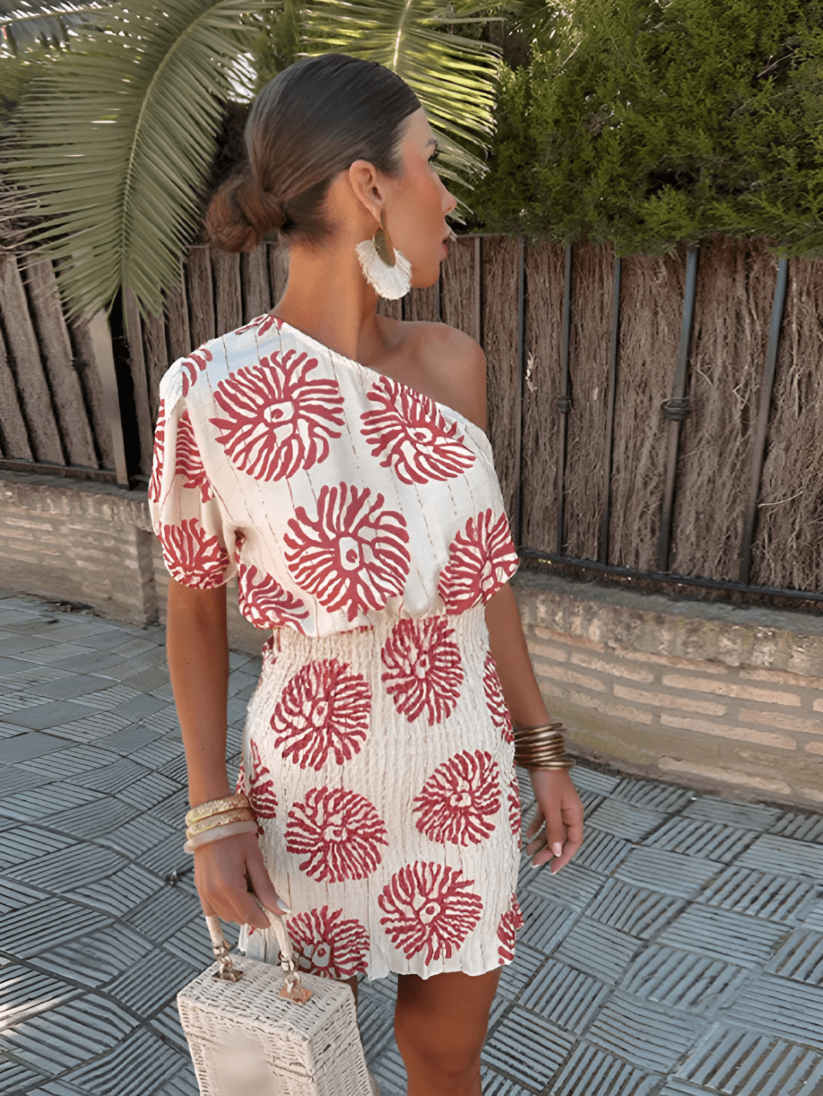 Lily | Women's One-Shoulder Smocked Mini Dress