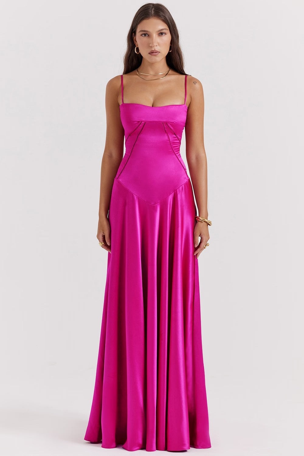 Formal Maxi Dress - Rose Red