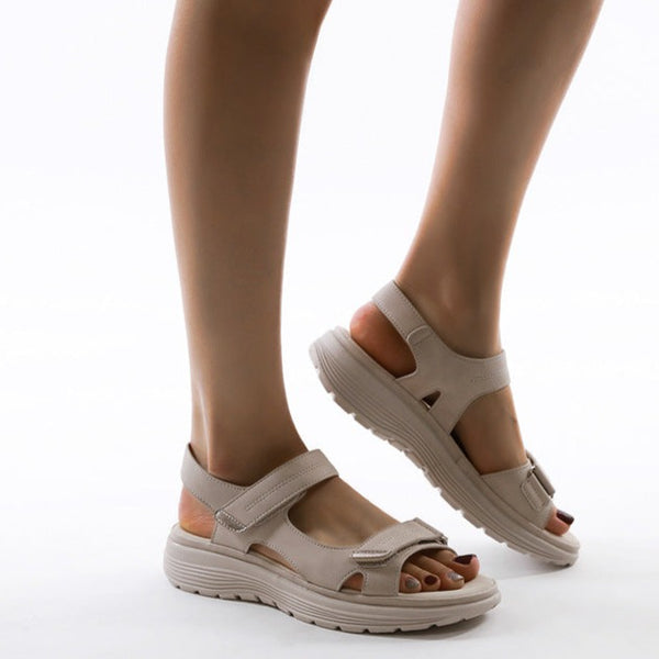 Donatella | Womenâs Orthopedic Flat Strap Sandals