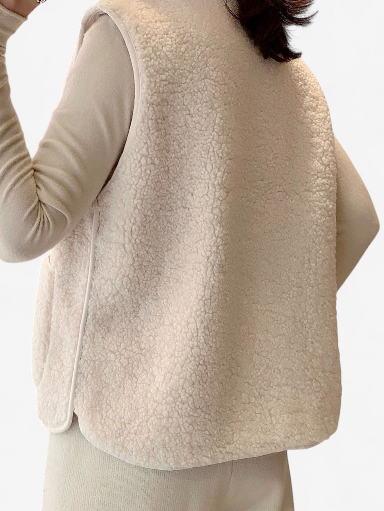 Cropped Sherpa Vest