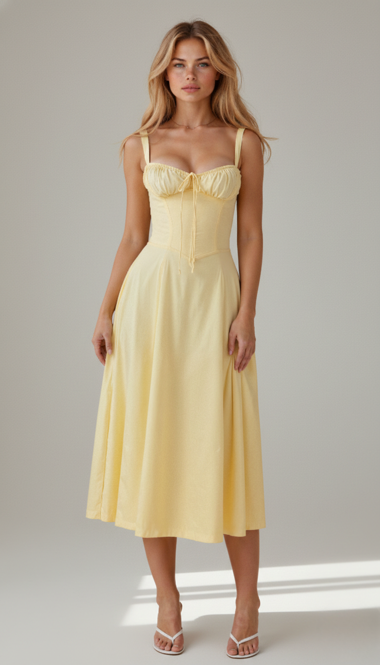 Lily | Women’s Bustier Midi Dress