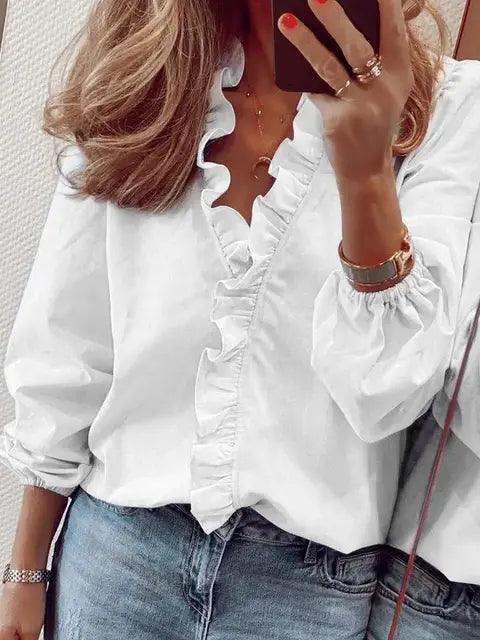 Fiorenza | Women’s Ruffle Long Sleeve Blouse