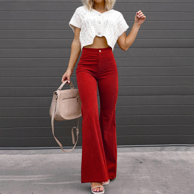 Saoirse | Womenâs Corduroy Flare Trousers