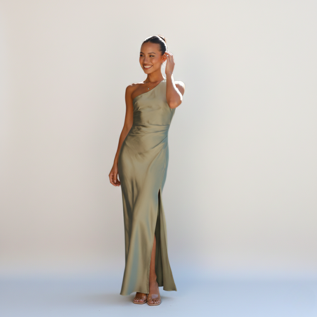 Nyla | Women’s One Shoulder Maxi Dress