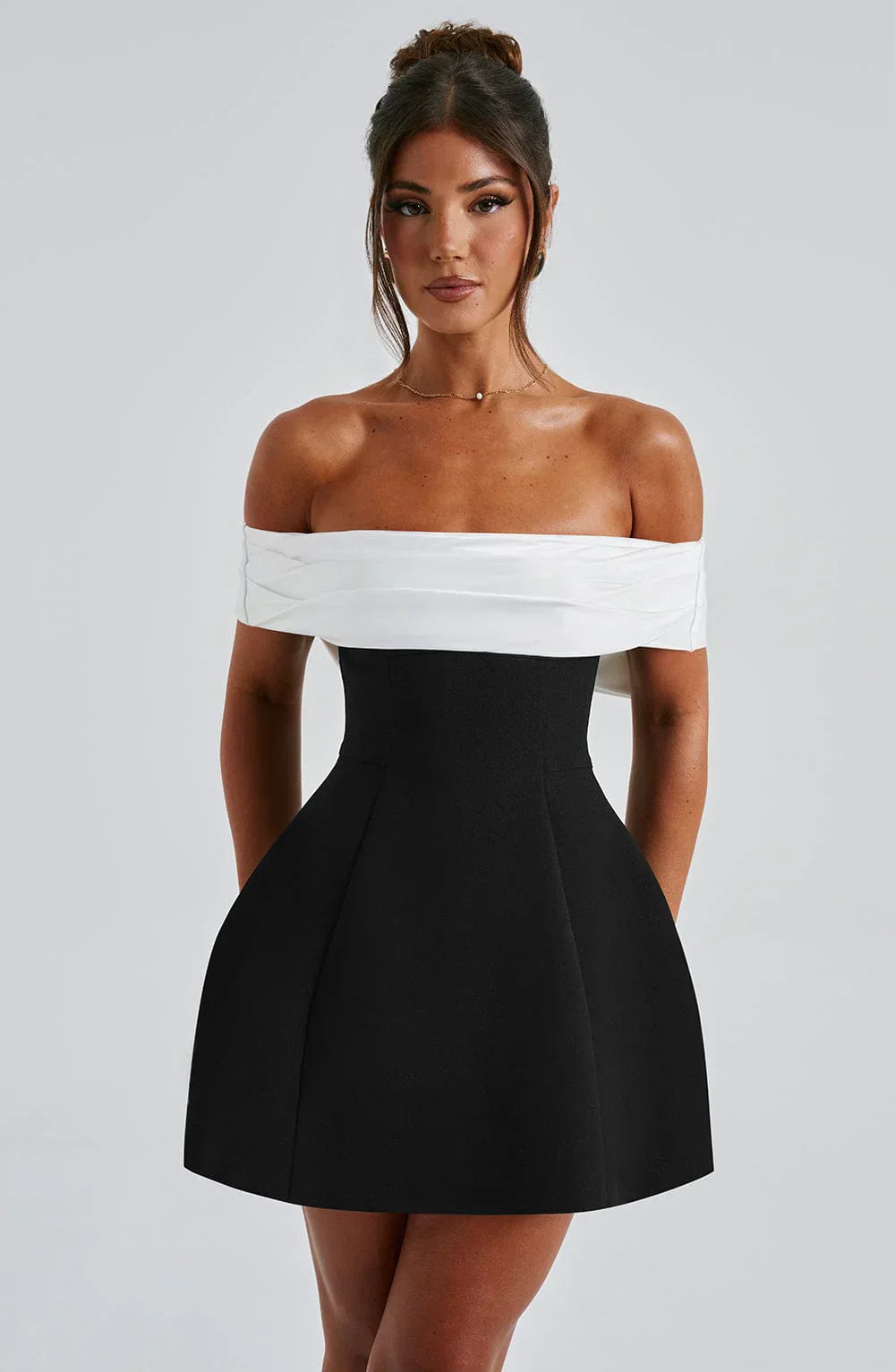 Amelia | Womenâs Off-Shoulder Cocktail Mini Dress