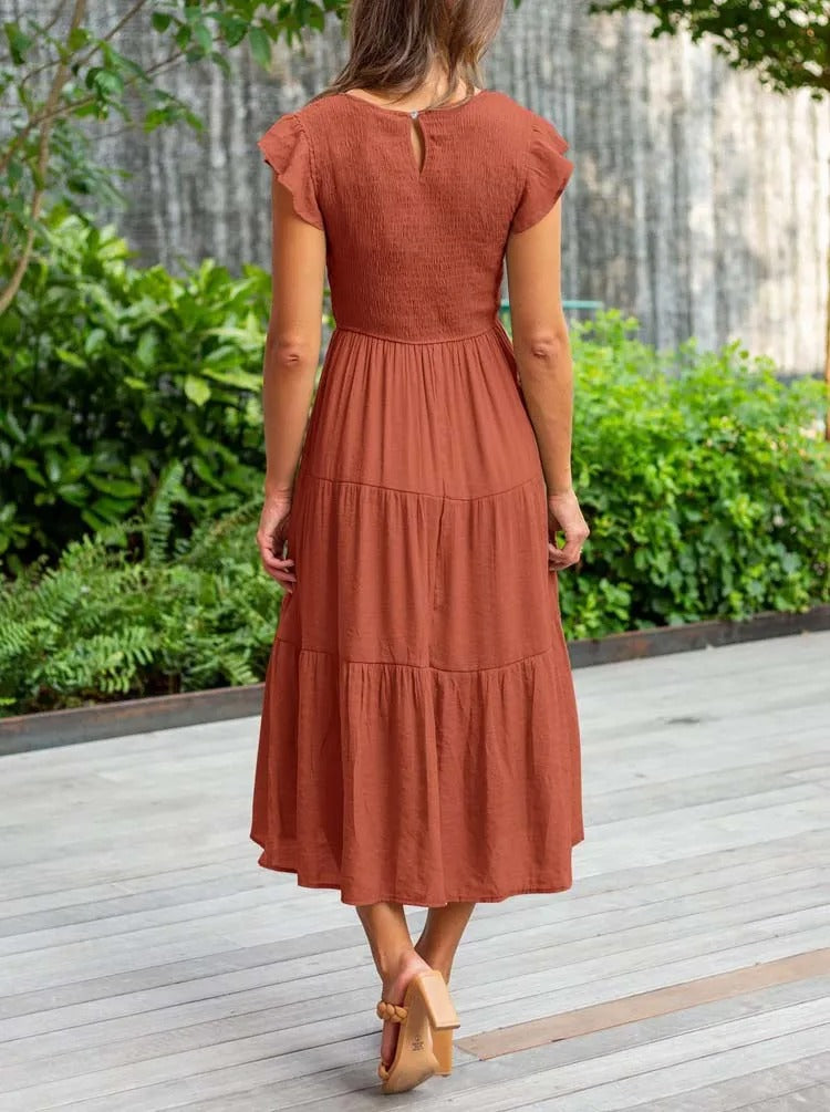 Jelena | Women’s Tiered Midi Dress