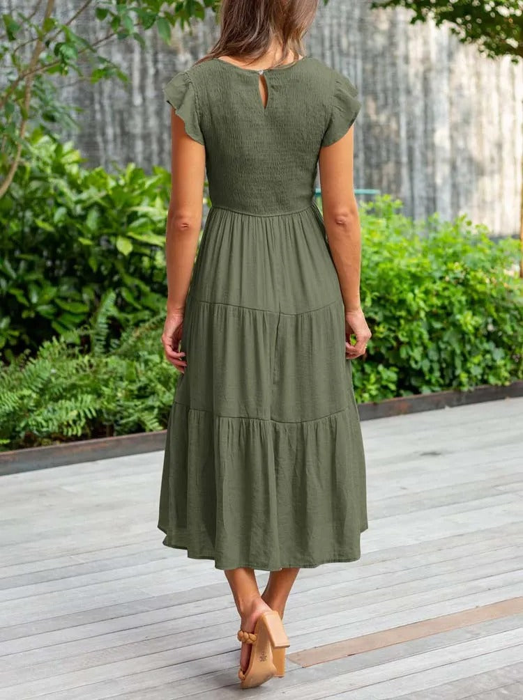 Jelena | Women’s Tiered Midi Dress