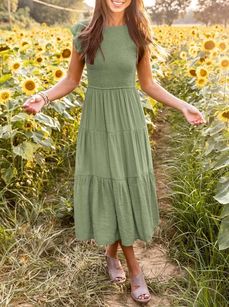 Jelena | Women’s Tiered Midi Dress