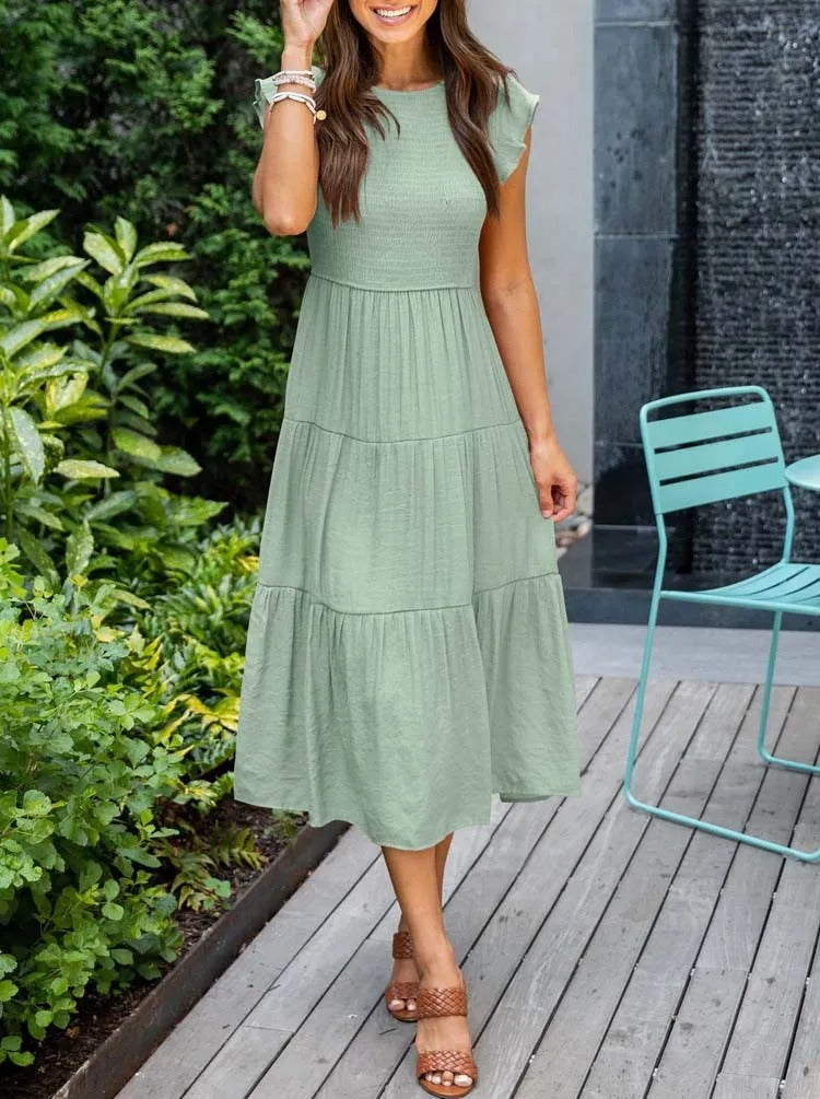 Jelena | Women’s Tiered Midi Dress