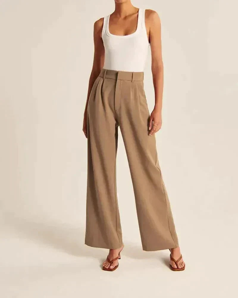 Maelle| Women's High-Rise Wide Leg Casual Pants