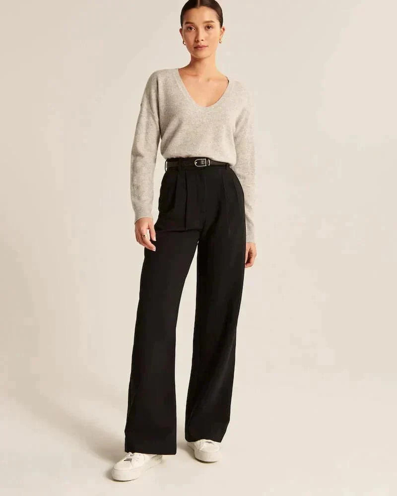 Maelle| Women's High-Rise Wide Leg Casual Pants
