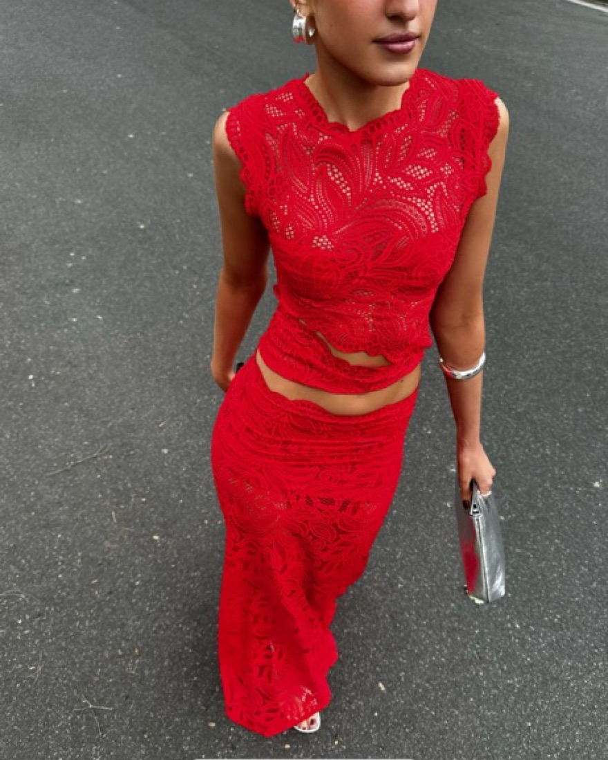 Sabela | Women’s Lace Skirt Two-Piece Set