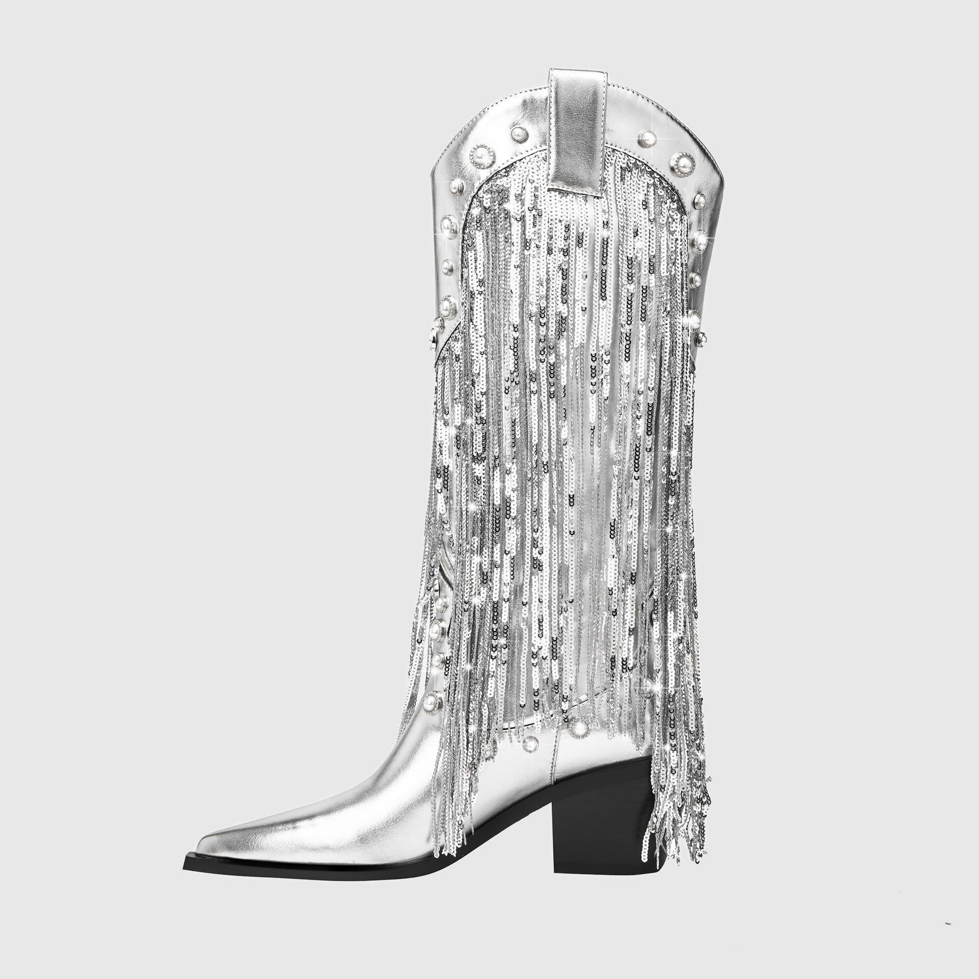 Monika | Womenâs Fringe Cowboy Mid-Calf Boots