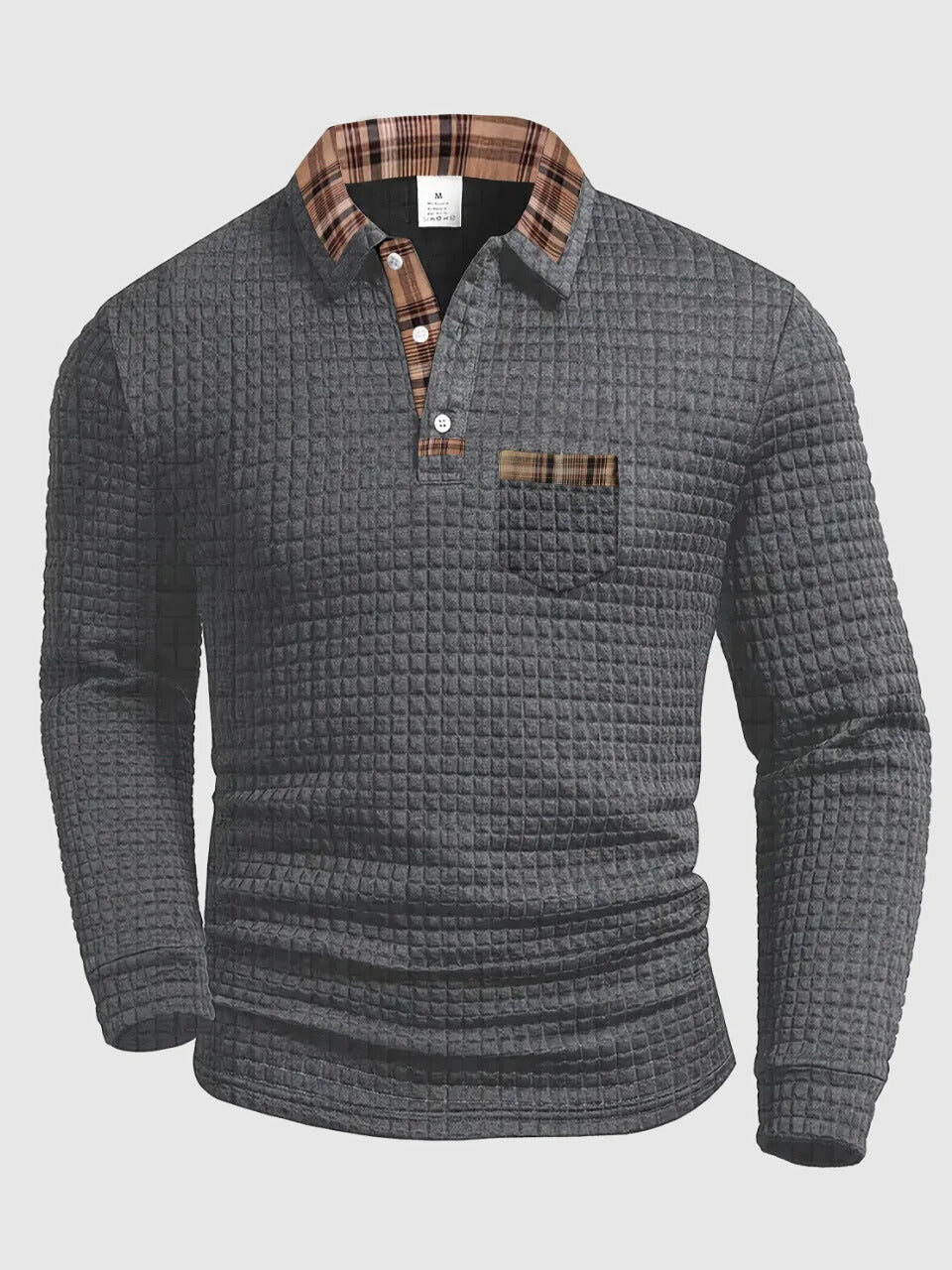 Lawrence | Men’s Textured Long Sleeve Polo