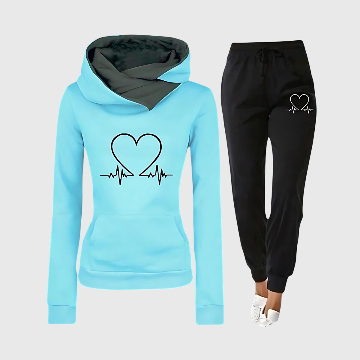 Jacqueline | Womenâs Long Sleeve Hoodie Joggers Outfit Set
