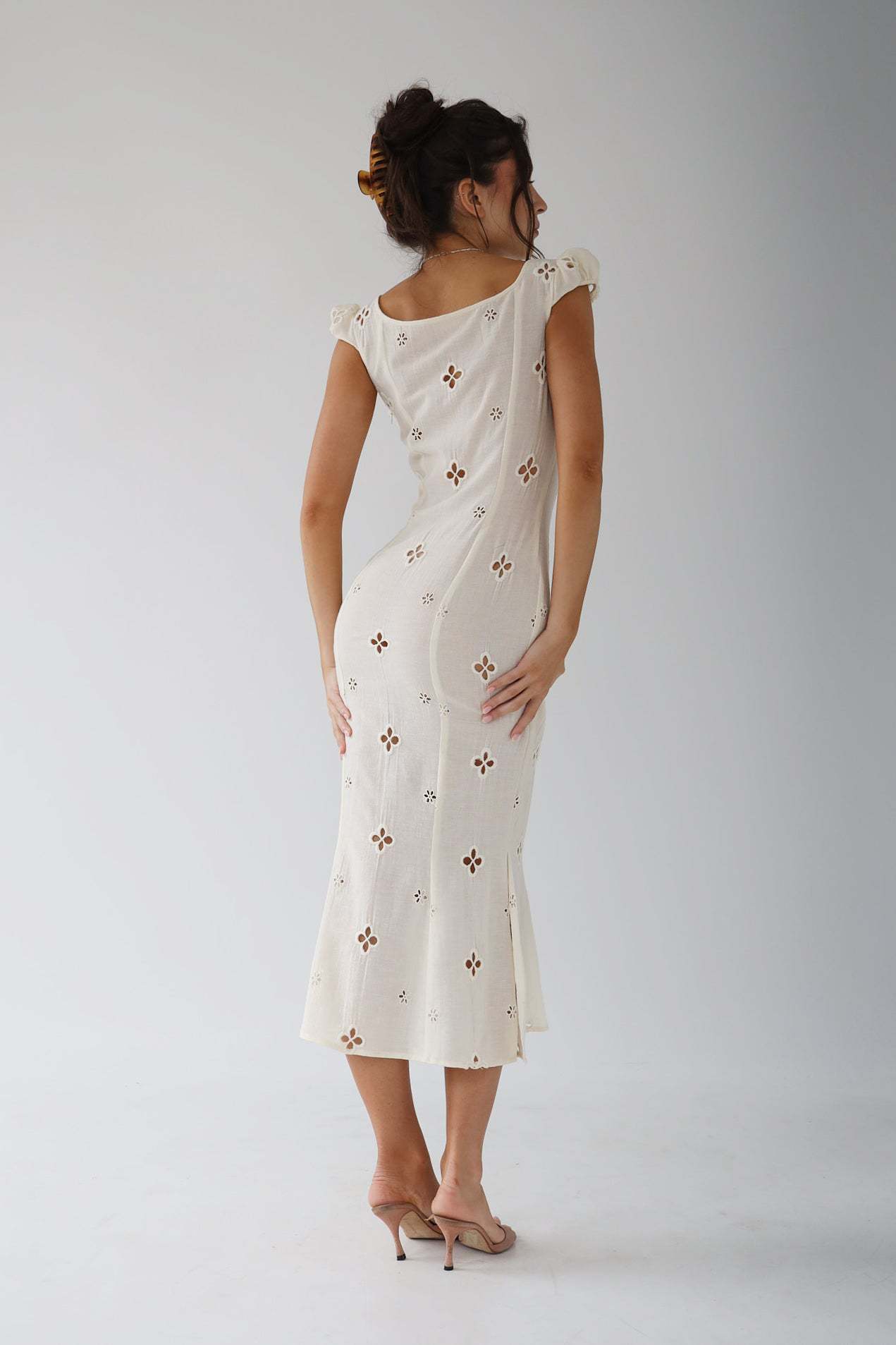 Adelina | Women’s Cut-Out Fitted Midi Dress