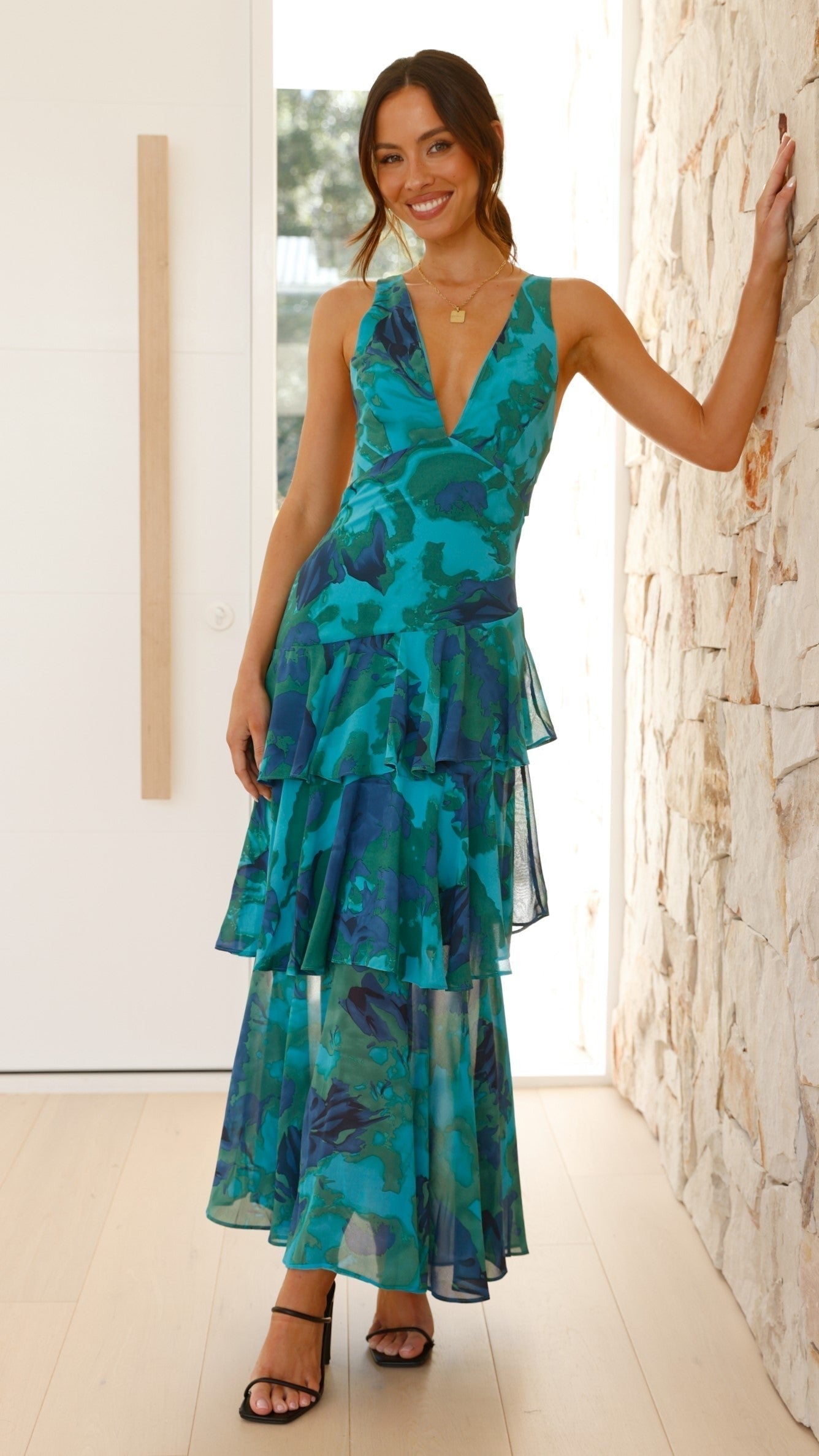 Floral Halter Maxi Dress